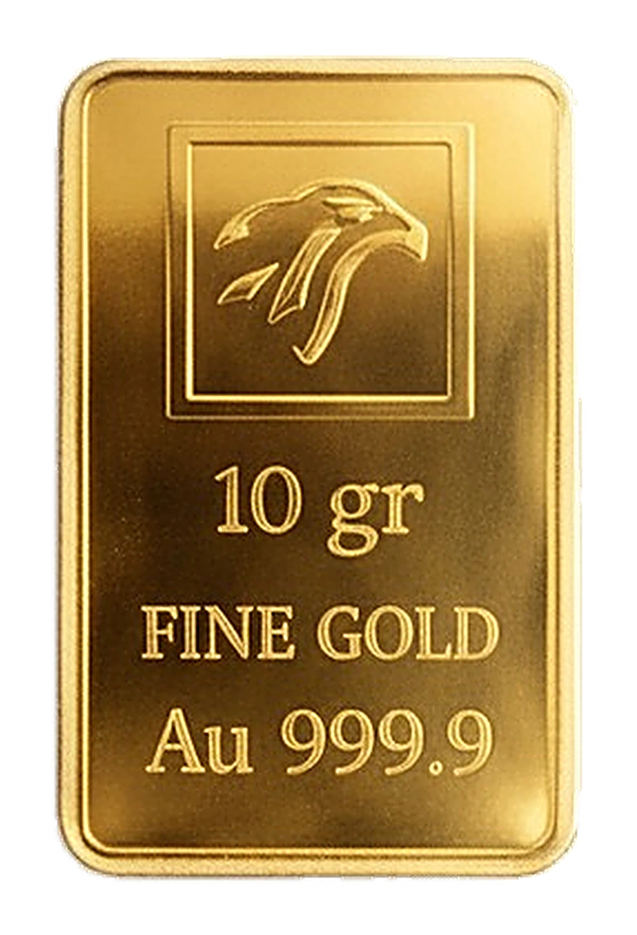 Dive towards the eagle&rsquo;s head hallmark of the 10 gram gold ingot, down to the eagle&rsquo;s eye