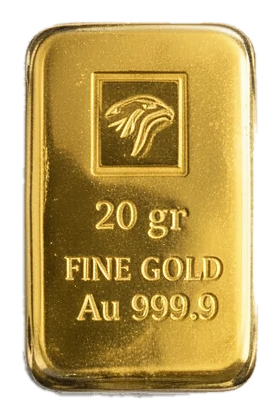 Dive towards the eagle&rsquo;s head hallmark of the 20 gram gold ingot, down to the eagle&rsquo;s eye