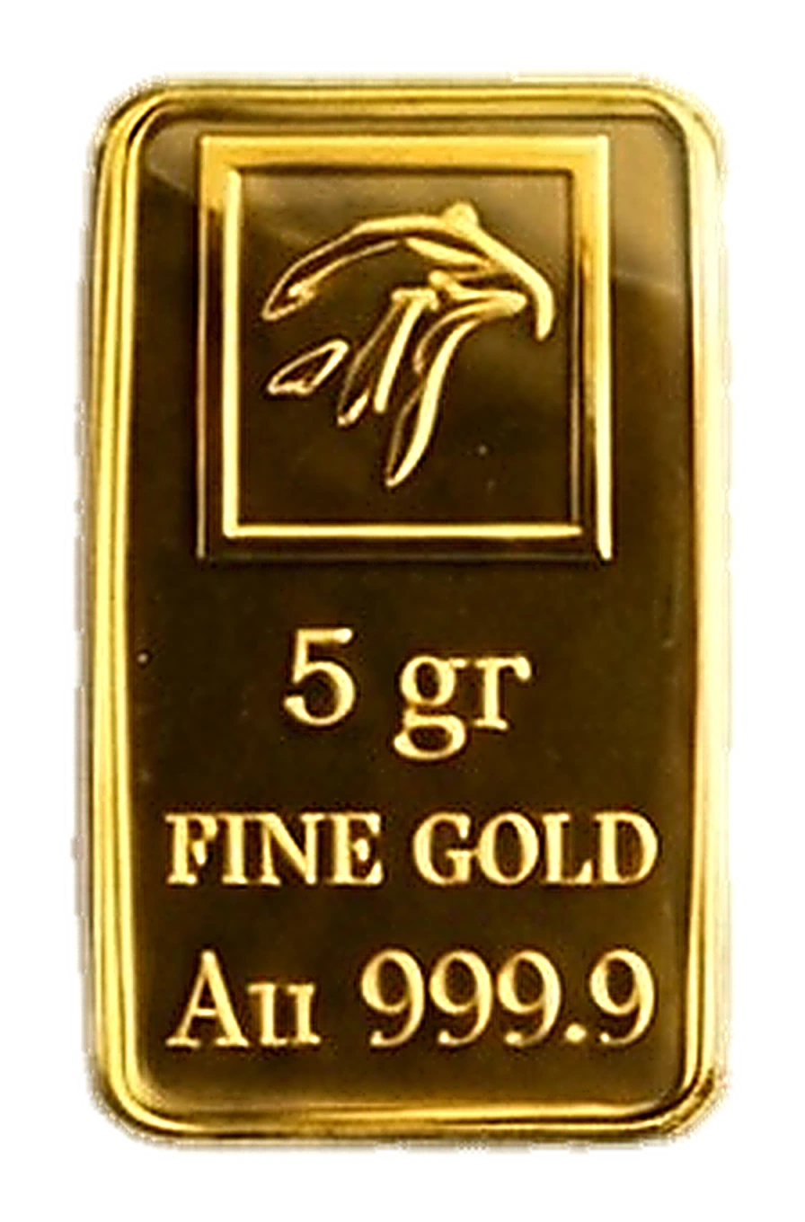 Dive towards the eagle&rsquo;s head hallmark of the 5 gram gold ingot, down to the eagle&rsquo;s eye